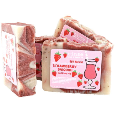 Rinse Strawberry Daiquiri handmade natural bar soap - moisturizing and gentle