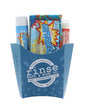 The Superhero kids gift set in its blue carton — rainbow-swirl bar soap, Superhero solid lotion skin stick and a Cherry Rancher lip balm. Rinse Bath & Body Co.