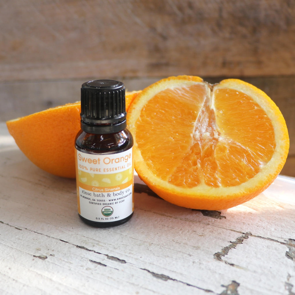 Sweet Orange Essential Oil - Certified Organic - Rinse Bath & Body