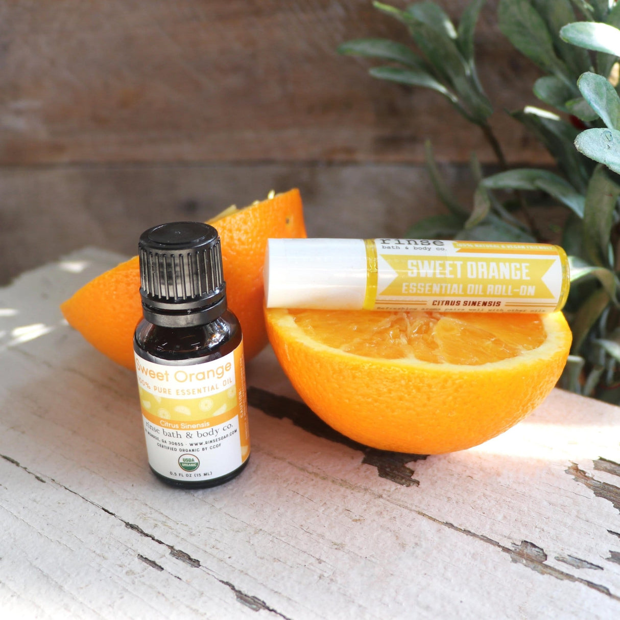 Handmade Sweet Orange essential oil roll-on - naturally derived - detail view