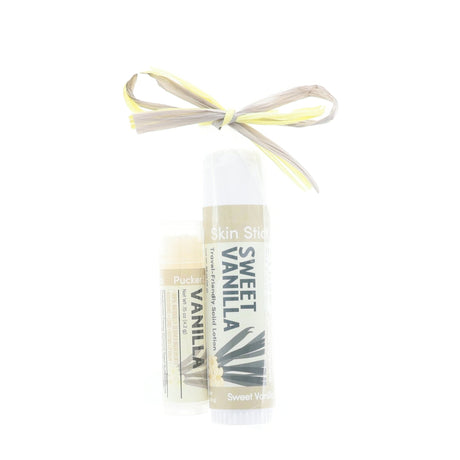 Sweet Vanilla natural bath and body gift set from Rinse - ready to gift