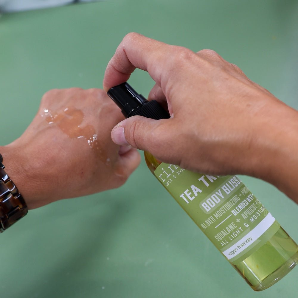 Rinse Tester - Body Bliss Oil - handmade natural product - texture close-up