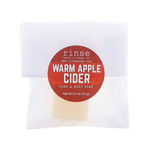 Warm Apple Cider Soap Slice on white — natural handmade, Rinse Bath & Body Co.