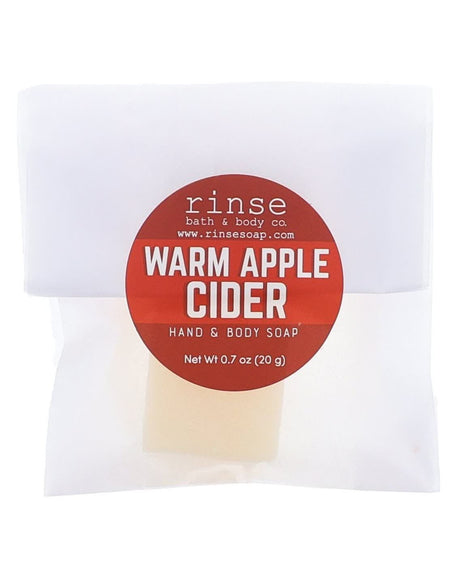 Warm Apple Cider Soap Slice on white — natural handmade, Rinse Bath & Body Co — 4:5 card crop