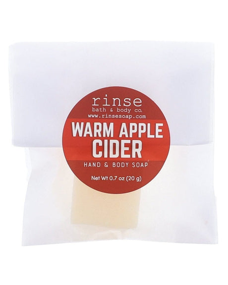 Warm Apple Cider Soap Slice on white — natural handmade, Rinse Bath & Body Co.