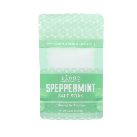 natural bath soak in Speppermint by Rinse Bath & Body