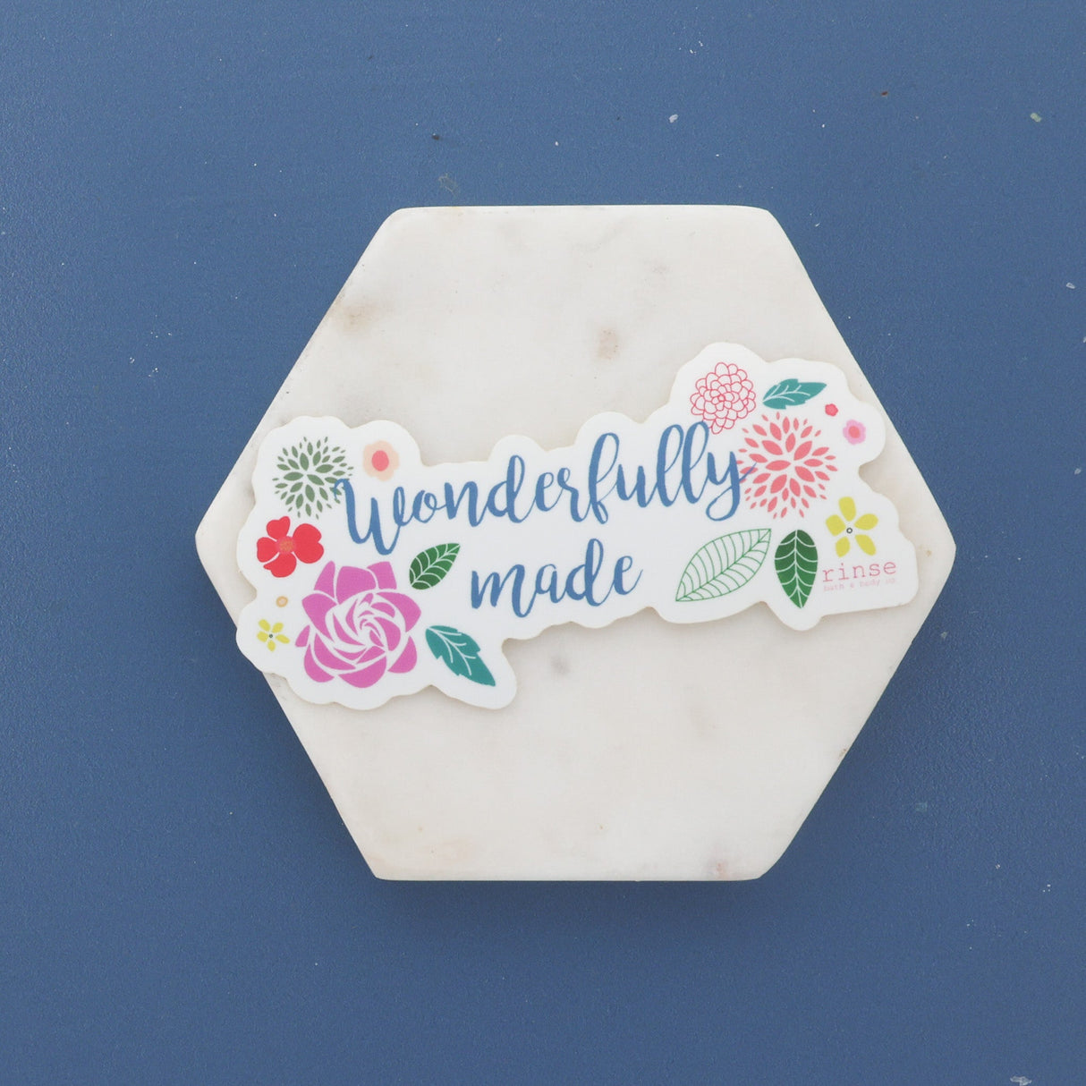 Handmade Wonderfully Made Sticker - naturally derived - detail view