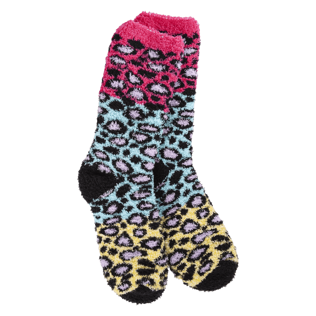 World's Softest Crew Socks Multi Leopard - Rinse Bath & Body