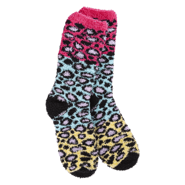 World's Softest Crew Socks Multi Leopard - Rinse Bath & Body