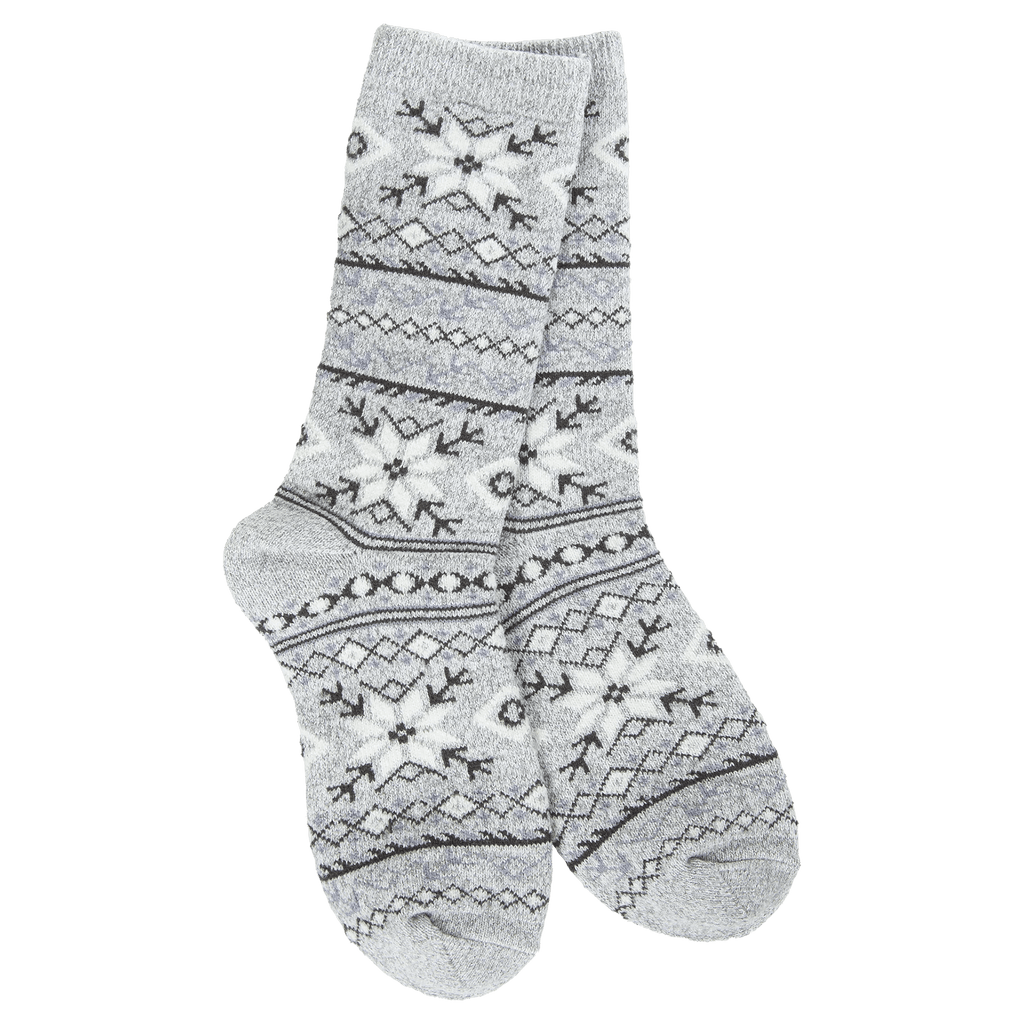 World's Softest Socks Holiday Mini Crew - Fair Isle Grey - Rinse Bath & Body