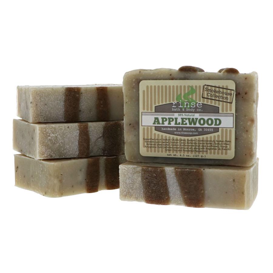 handmade natural bar soap in Applewood Smokehouse by Rinse Bath & Body
