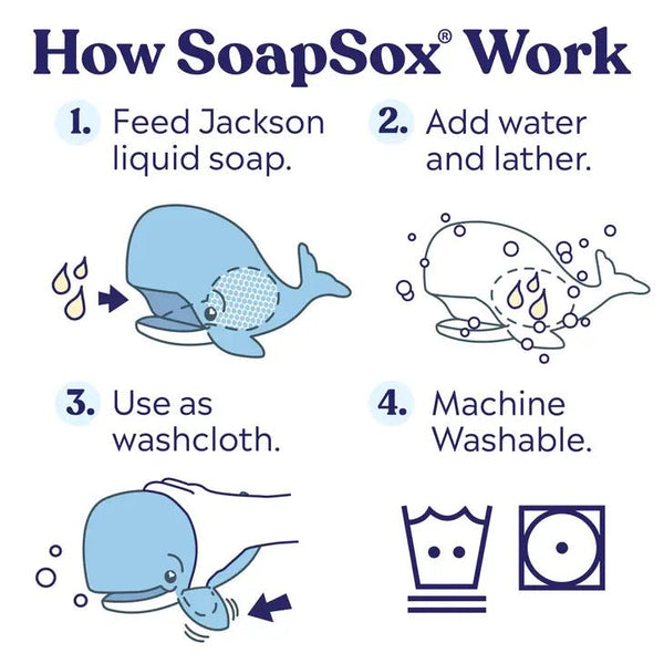 Bath sponge- Jackson the Whale - Rinse Bath & Body