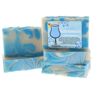 handmade natural bar soap in Blue Hawaiian by Rinse Bath & Body
