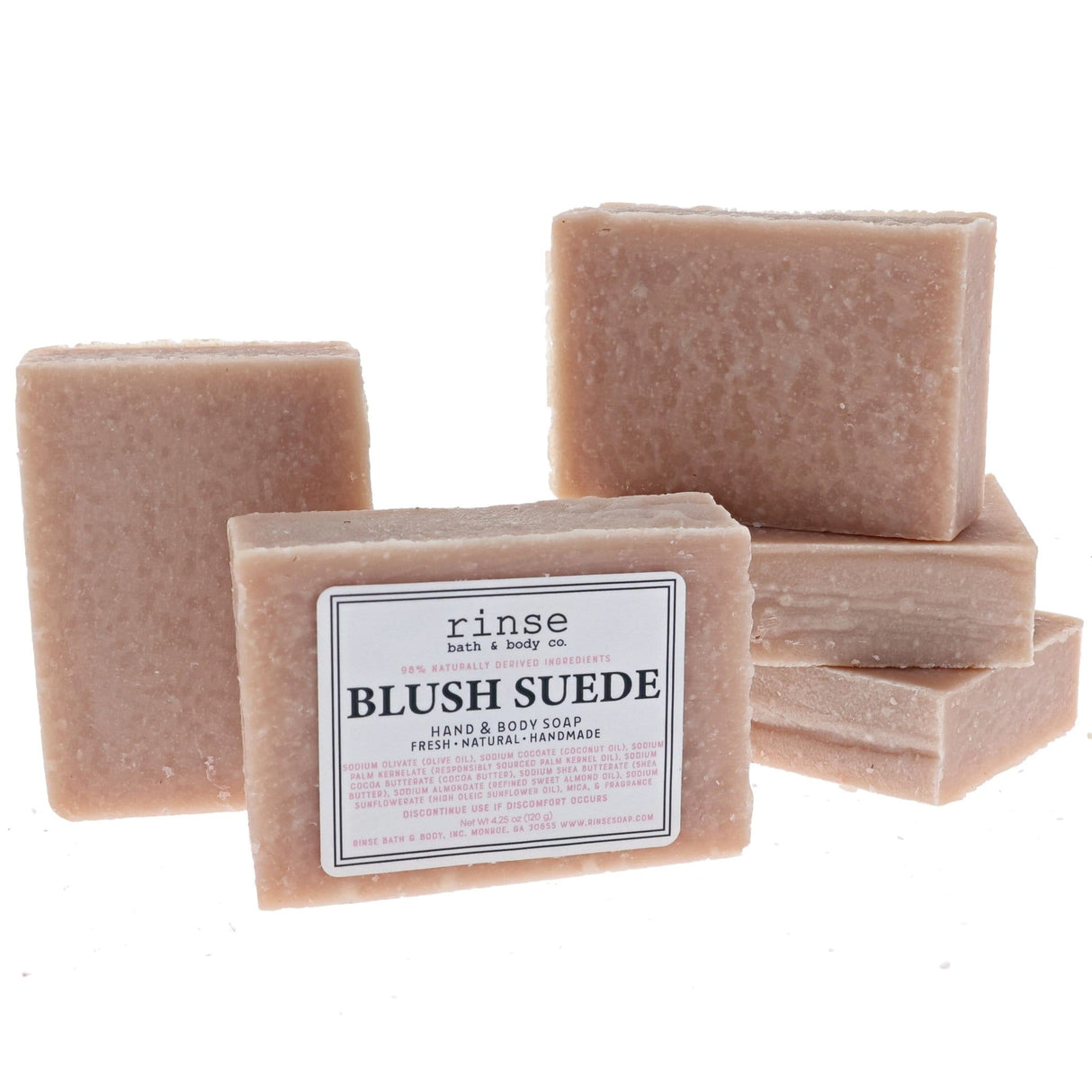 Handmade Blush Suede handmade natural bar soap - naturally derived