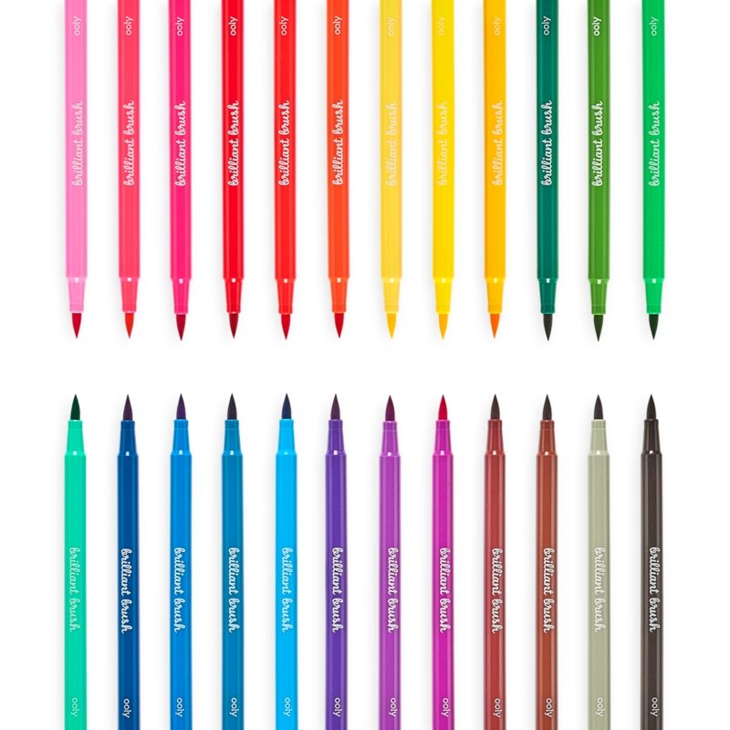 Brilliant Brush Markers- set of 24 from Rinse - family-made since 2003 - alternate angle