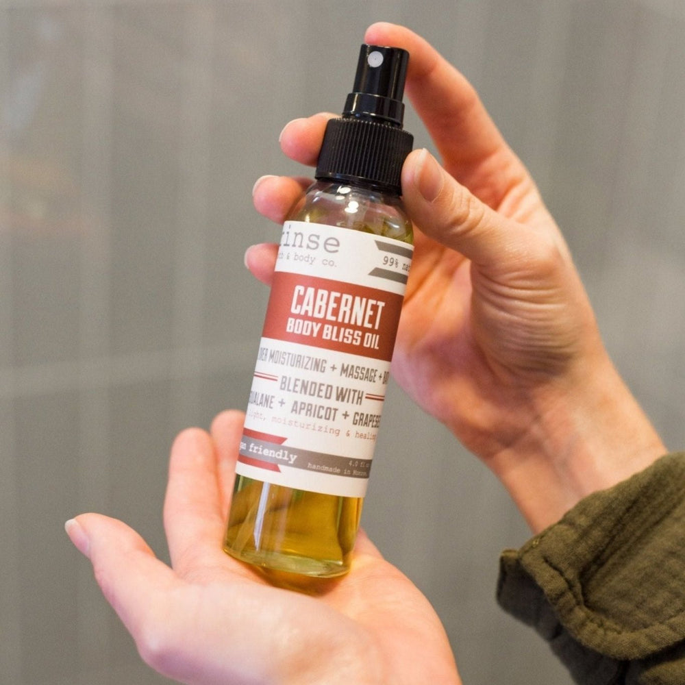 Rinse Tester - Body Bliss Oil - handmade natural product - texture close-up