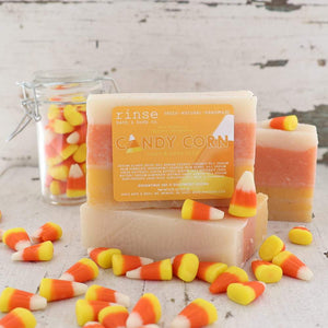 Candy Corn handmade natural bar soap from Rinse - paraben-free since 2003 - detail view