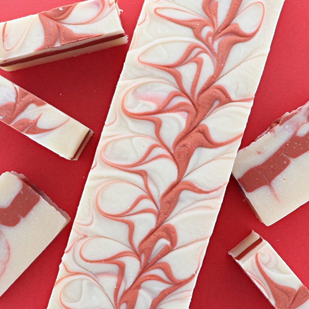 Cherry handmade natural bar soap from Rinse - paraben-free since 2003 - alternate angle