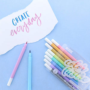 Color Lustre Metallic Brush Markers - Set of 10 - Accessories - detail view