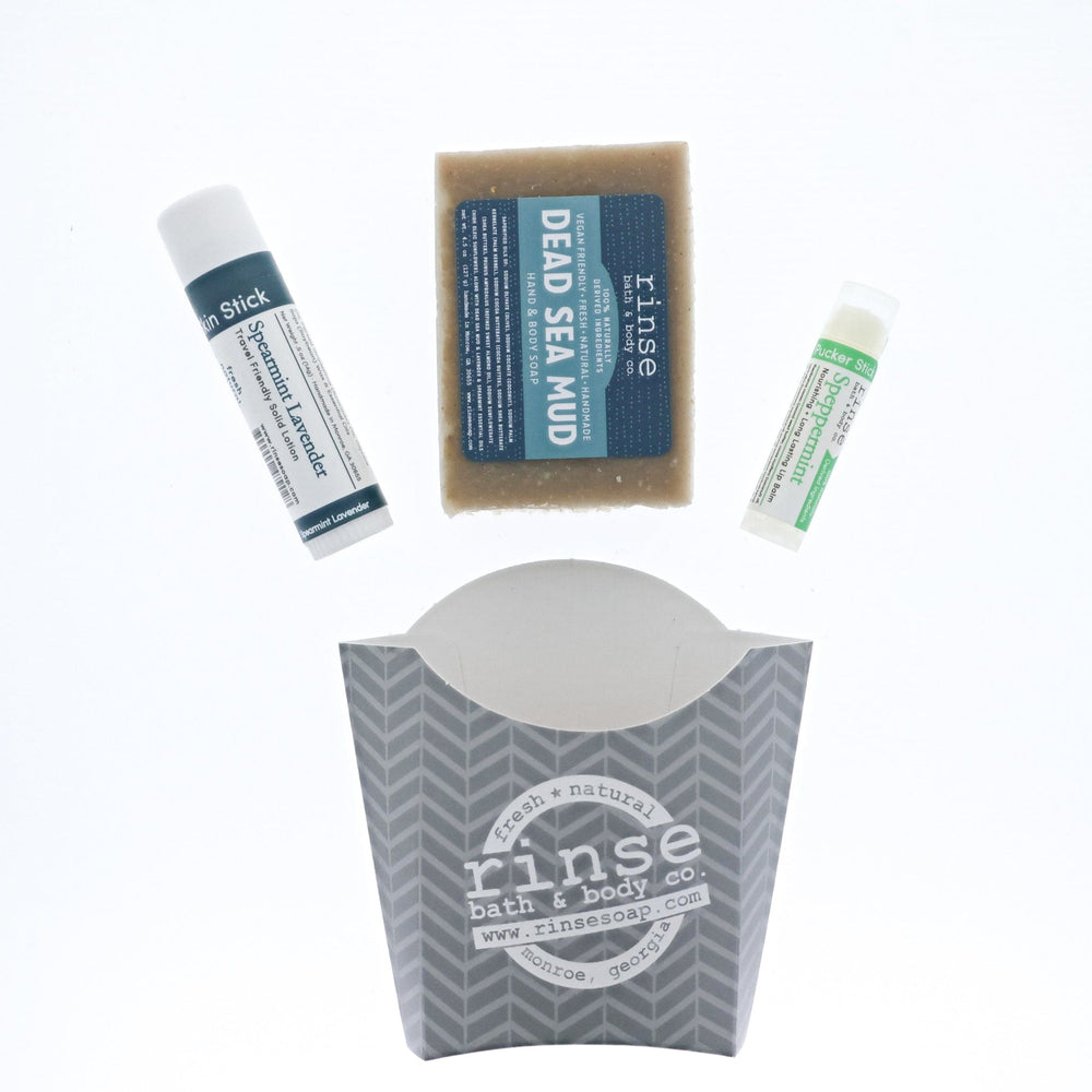 Handmade Dead Sea Mud natural bath and body gift set - naturally derived - detail view