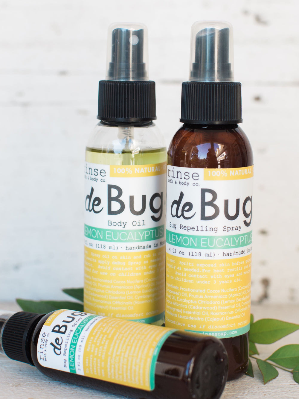 DeBug natural bug repellent collection - spray and oil by Rinse Bath & Body
