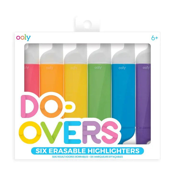 Do-Overs Erasable Highlighters - Set of 6 - Rinse Bath & Body