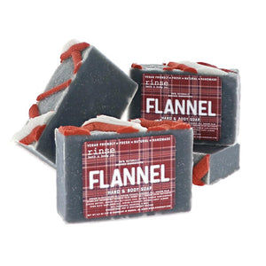 Flannel handmade natural bar soap from Rinse - paraben-free since 2003