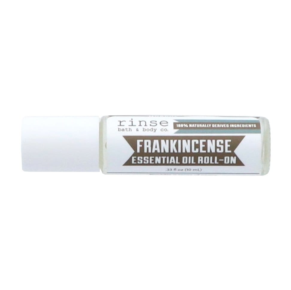 Frankincense Essential Oil Roll-On on white — natural handmade, Rinse Bath & Body Co.