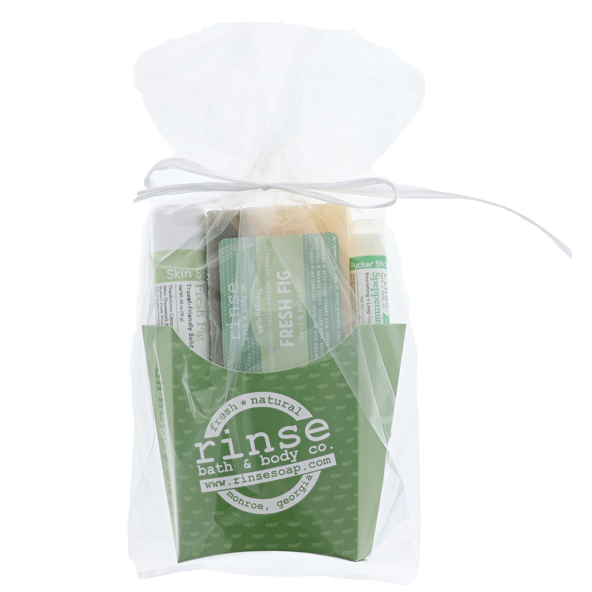 natural bath and body gift set in Fresh Fig by Rinse Bath & Body - detail view