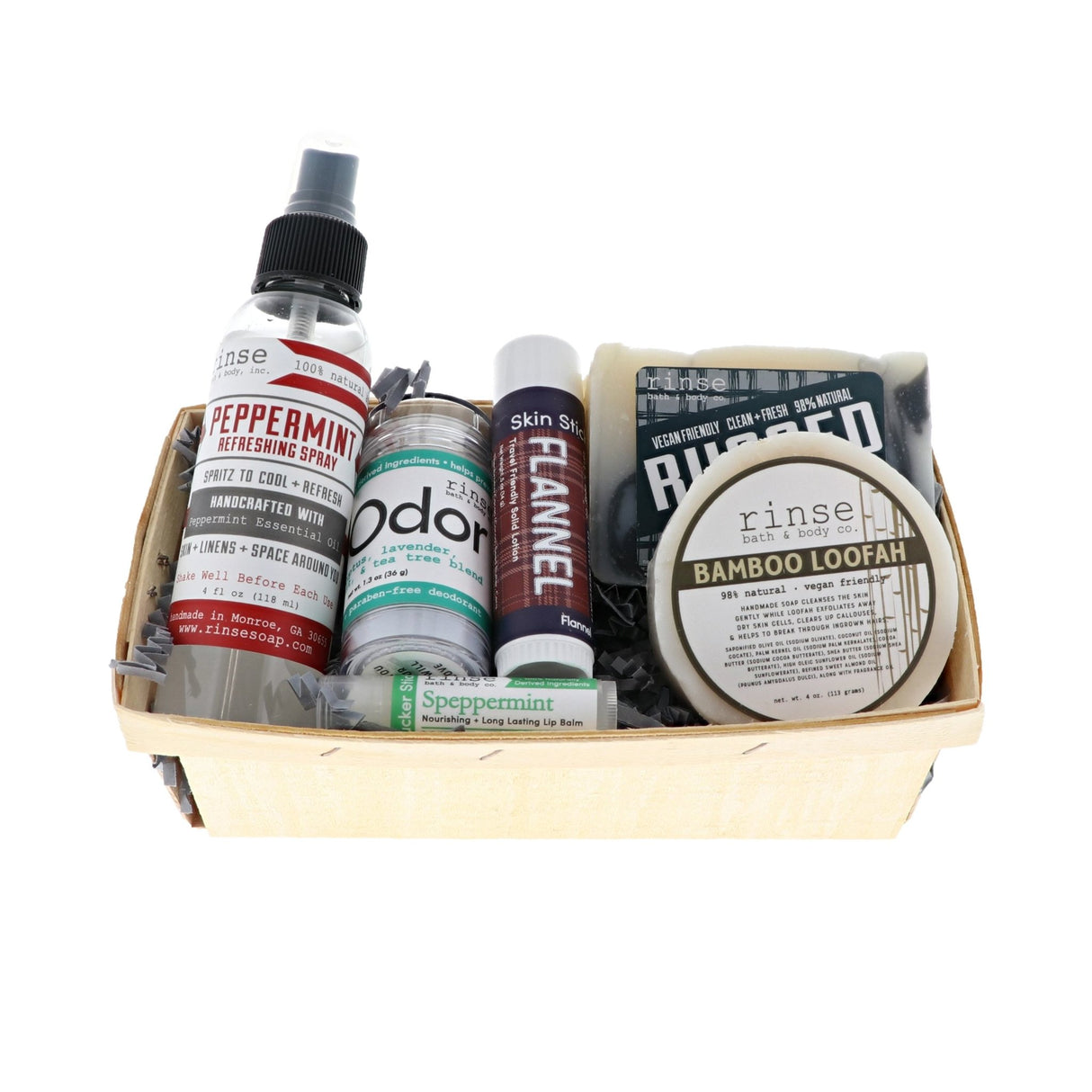 Fresh Scents for Him Gift Basket from Rinse - ready to gift