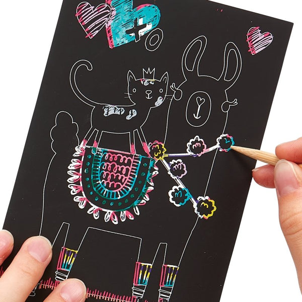 Funtastic Friends Scratch And Scribble Mini Scratch Art Kit - Rinse Bath & Body