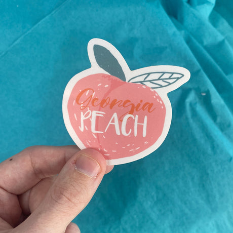 Georgia Peach Sticker by Rinse Bath & Body - detail view