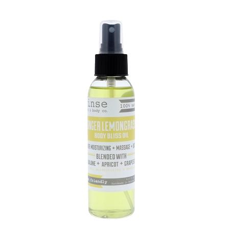 Ginger Lemongrass Body Bliss Oil - Rinse Bath & Body
