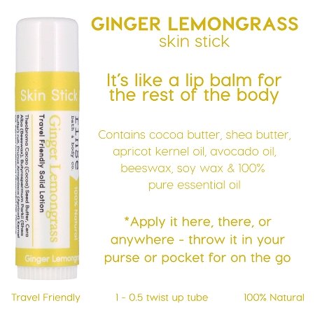 Ginger Lemongrass Skin Stick - Rinse Bath & Body