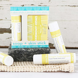 Handmade Ginger Lemongrass natural bath and body gift set - naturally derived - alternate angle