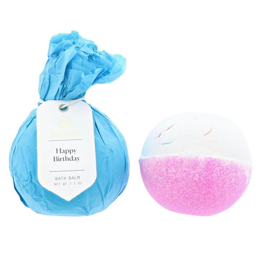 Rinse Happy Birthday Blue bath bomb - fizzy moisturizing soak