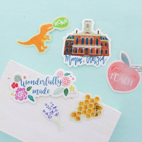 Handmade Honeycomb Sticker - naturally derived - detail view