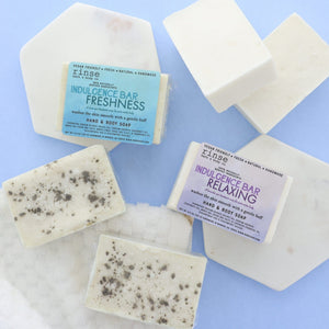 handmade natural bar soap in Indulgence Bar Relaxing by Rinse Bath & Body - alternate angle