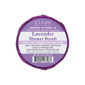 Lavender aromatherapy shower steamer from Rinse - essential oil powered