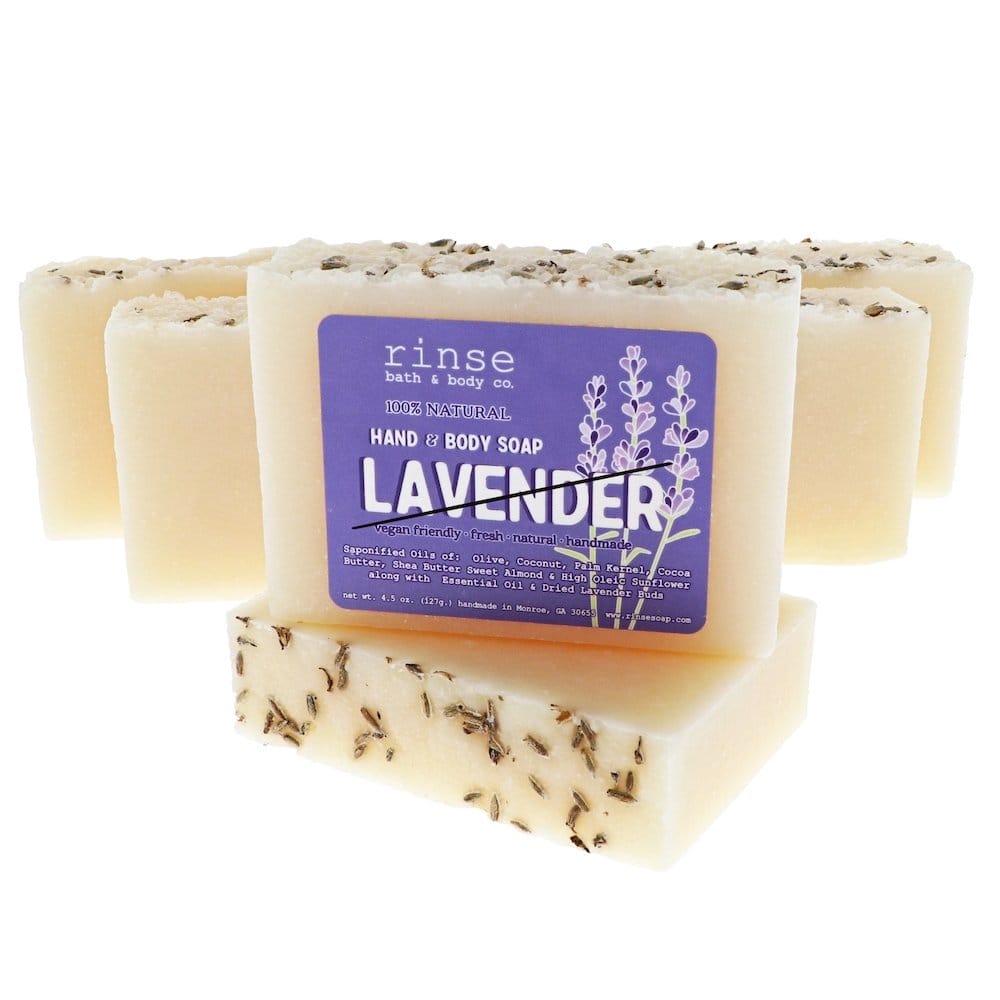Natural handmade natural bar soap | Lavender | Rinse Bath & Body Co. - alternate angle