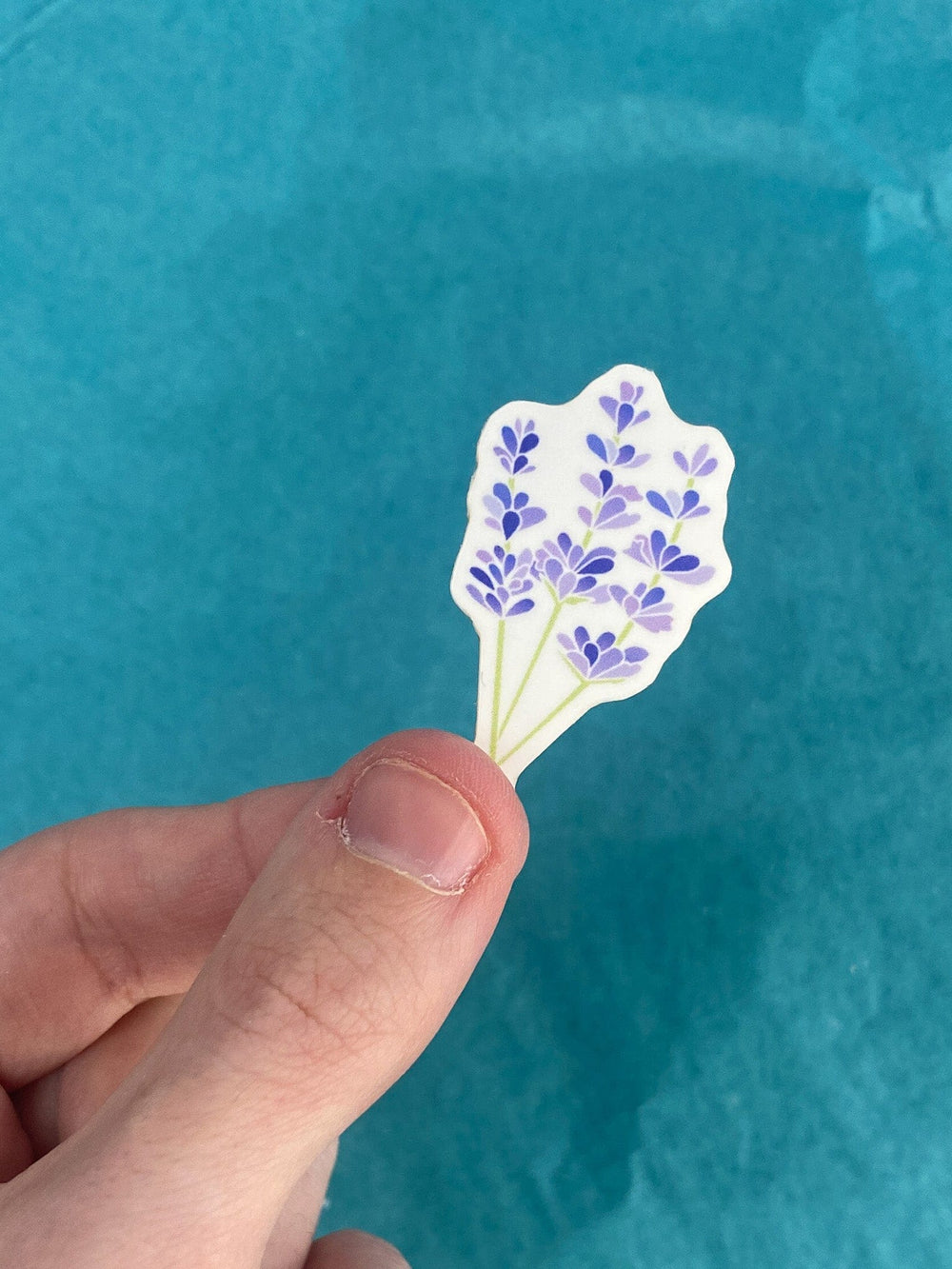 Rinse Lavender Sticker - handmade natural product - alternate angle