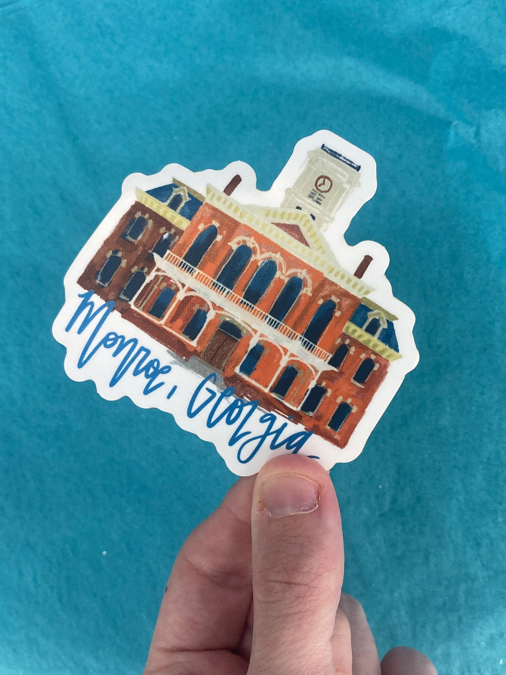 Rinse Monroe Courthouse Sticker - handmade natural product - alternate angle