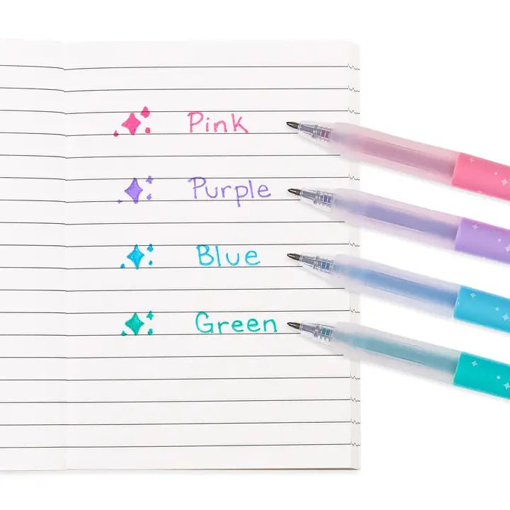 Oh My Glitter! Gel Pens - Set of 4 from Rinse - family-made since 2003 - alternate angle