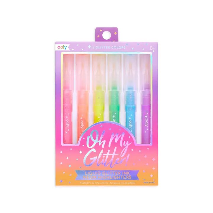Rinse Oh My Glitter! Neon Highlighters - Set of 6 - handmade natural product
