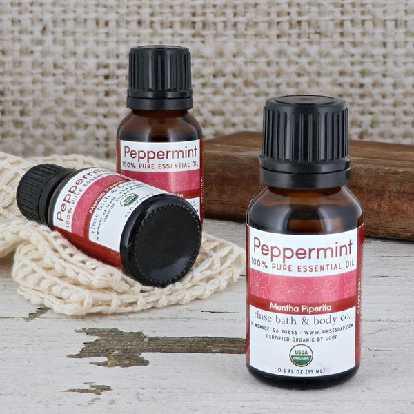 Peppermint Essential Oil - Certified Organic - Rinse Bath & Body
