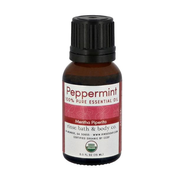 pure essential oil in Peppermint Essential Oil Certified Organ by Rinse Bath & Body