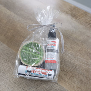 natural bath and body gift set in Peppofoot Bundle by Rinse Bath & Body - alternate angle