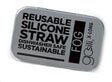 Rinse Reusable Silicone Straw with Travel Case - Extra Long Fog - handmade natural product
