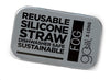 Reusable Silicone Straw with Travel Case - Extra Long Fog - Rinse Bath & Body