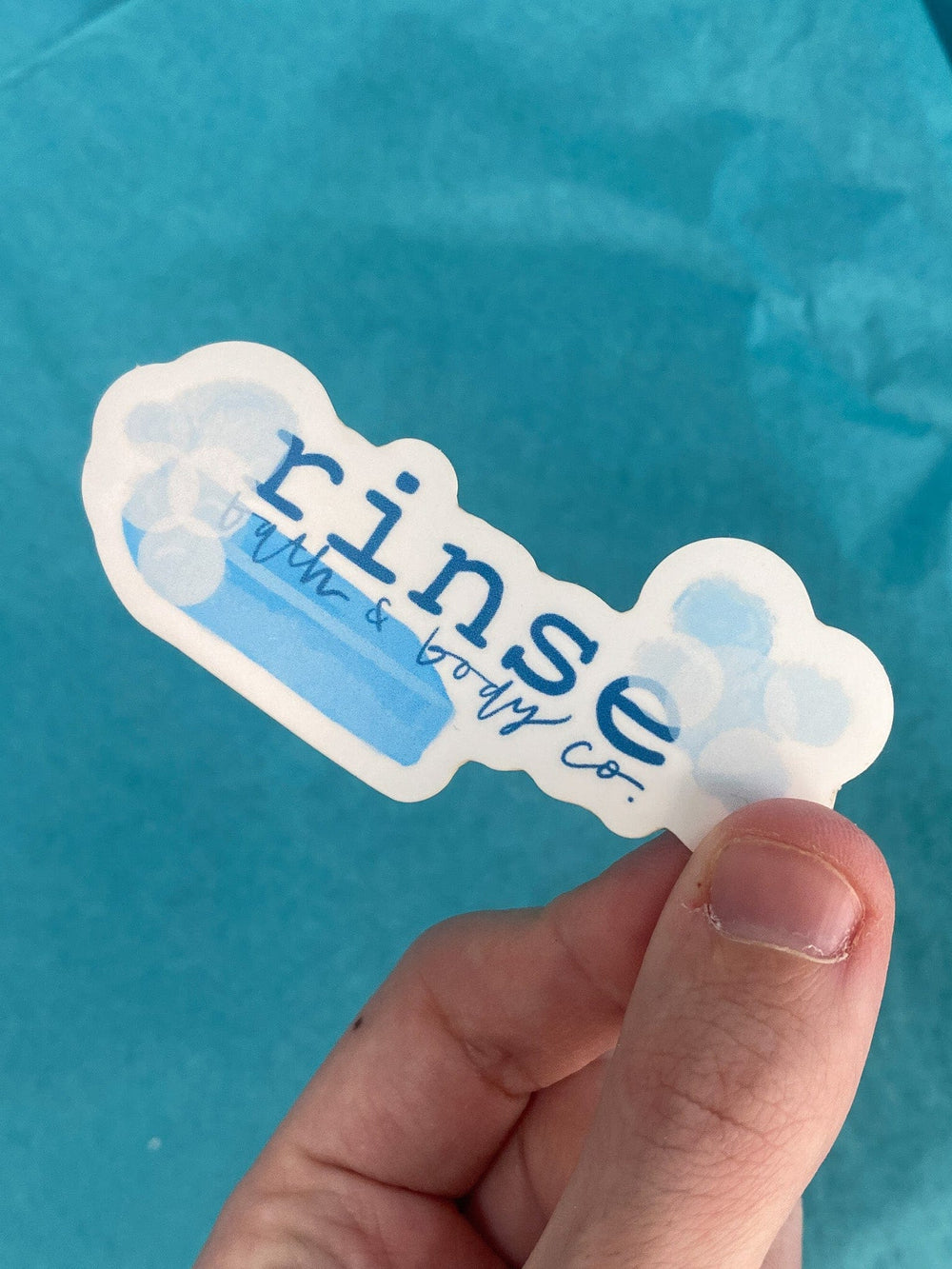 Handmade Rinse Soap Sticker - naturally derived - alternate angle